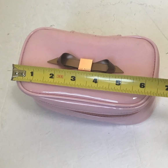 Ted Baker London Bow Jewellery Case Travel Makeup Organizer Rose Gold Pink Train - Picture 9 of 15